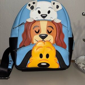 Loungefly Backpack Dogs Rolly Lady Pluto Walk in the Park 2021 Disney Parks Mini